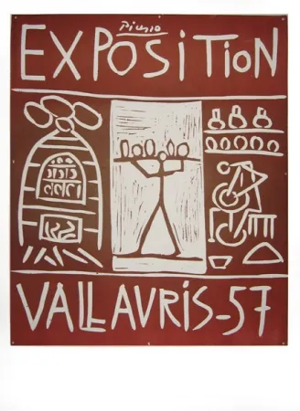 Linoincisione Picasso - Vallauris 57
