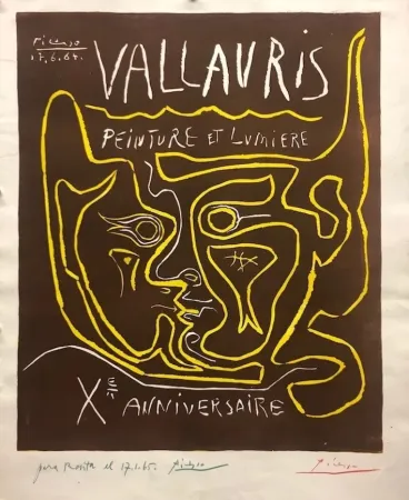 Linoincisione Picasso - Vallauris, peinture et lumière X Anniversaire