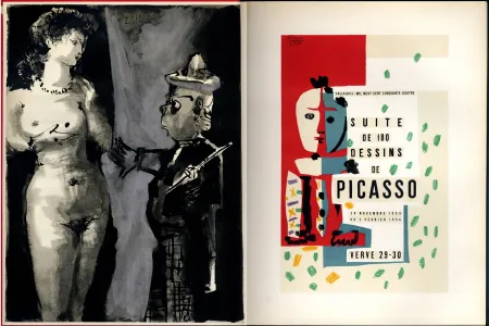 Libro Illustrato Picasso - VERVE VOL. VIII - N° 29-30. SUITE DE 180 DESSINS DE PICASSO. 1953-1954 (La Comédie Humaine / The Human Comedy)