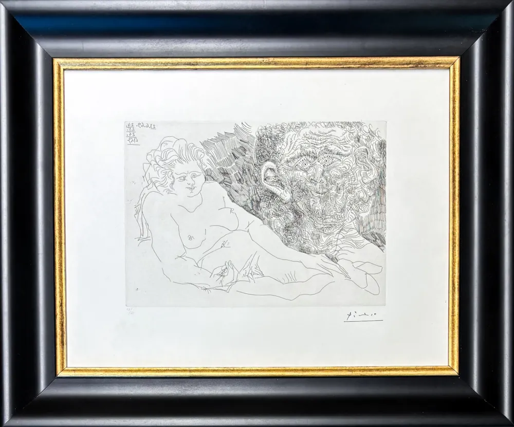 Incisione Picasso - VIEUX PEINTRE ET VIEUX MODELE