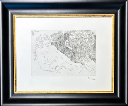 Incisione Picasso - VIEUX PEINTRE ET VIEUX MODELE