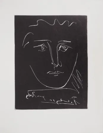 Incisione Picasso - Visage pour Roby