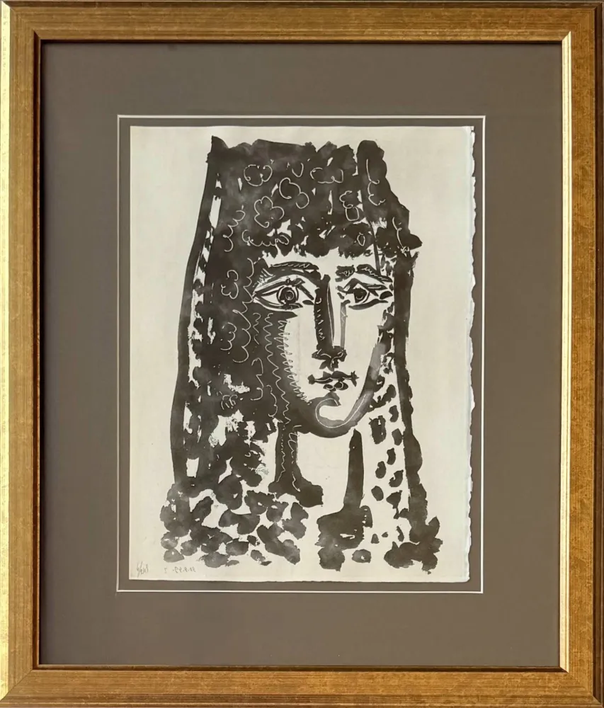 Acquatinta Picasso - Woman Wearing a Mantilla