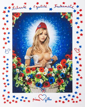 Serigrafia Pierre Et Gilles - Zahia / Marianne