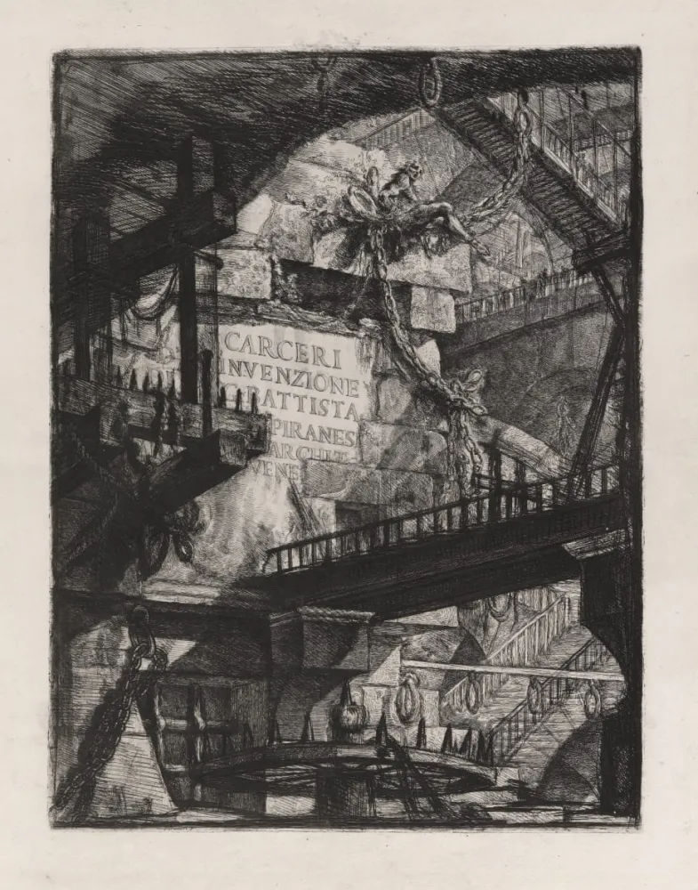 Acquaforte Piranesi - Carceri d' invenzioni frontispicio
