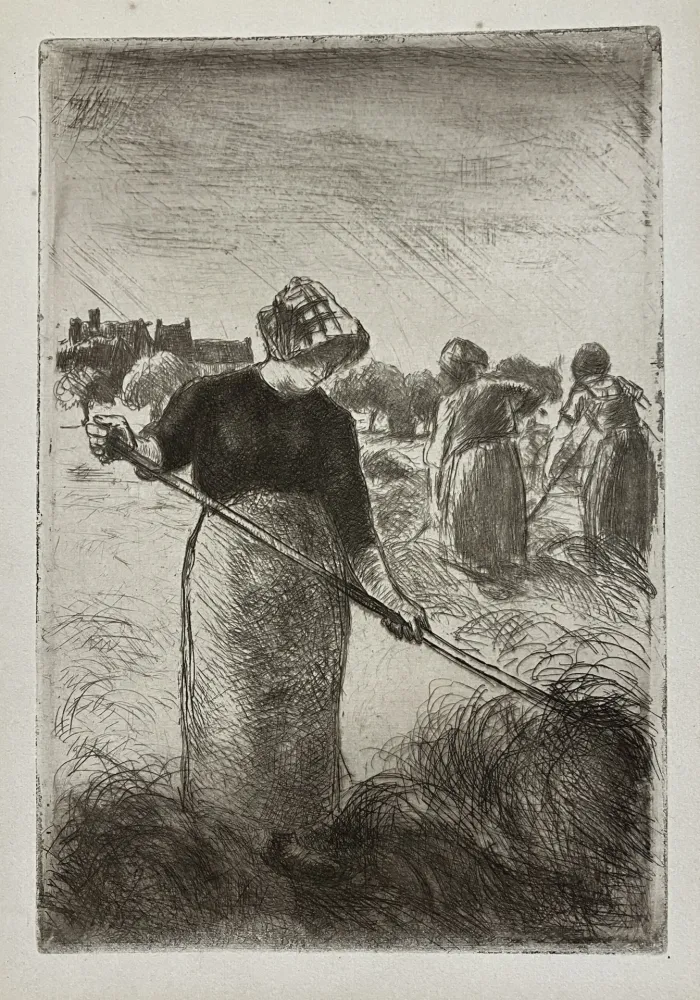 Acquaforte Pissarro - Les Faneuses, 1890