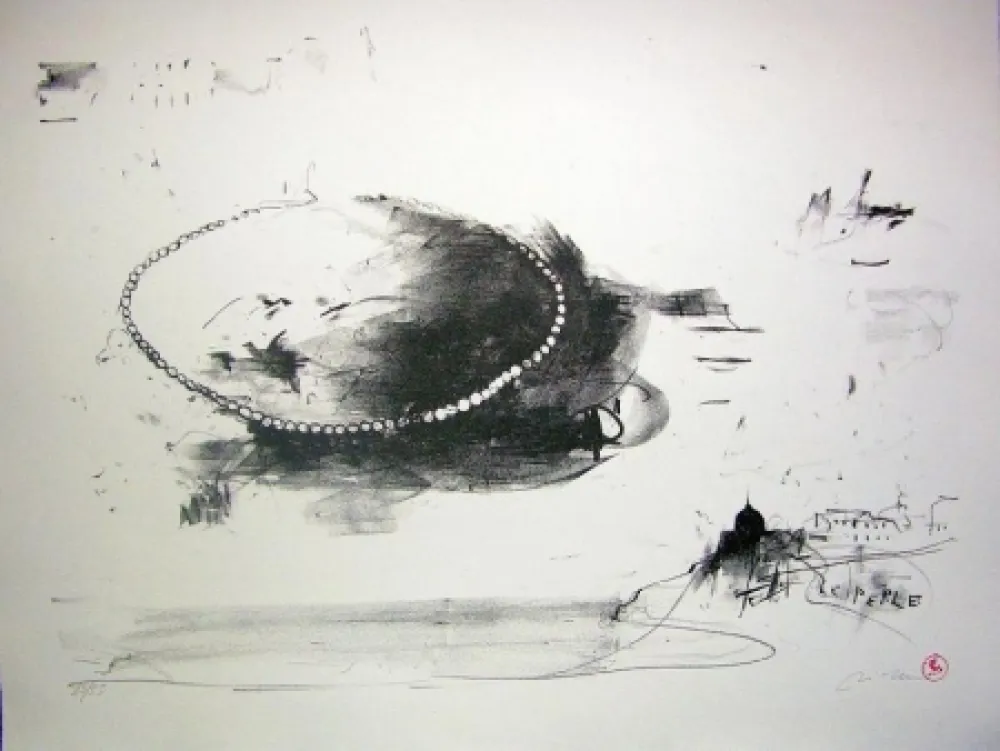 Litografia Pizzi Cannella - Perle coltivate