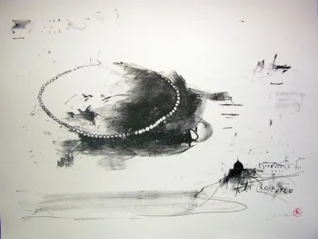 Litografia Pizzi Cannella - Perle coltivate