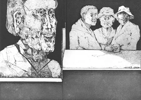 Acquaforte Plattner - Gli uomini bevono il vino del primo freddo