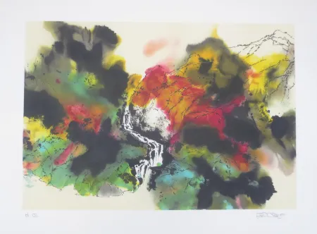 Litografia Po Chung - Leisury encounter beside a stream