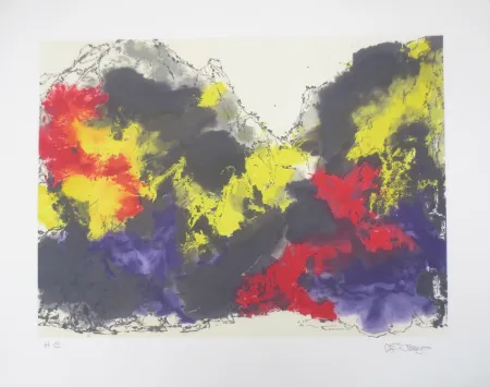 Litografia Po Chung - Spring river