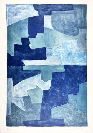 Litografia Poliakoff - Composition bleue L71 