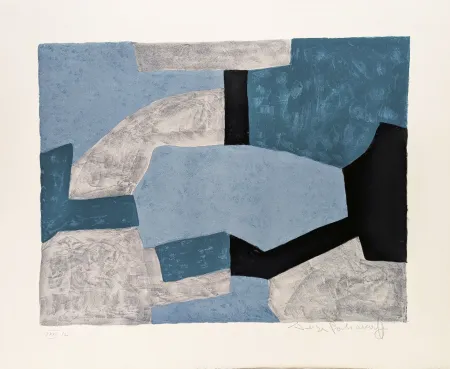 Litografia Poliakoff - Composition grise, verte et bleue L54 