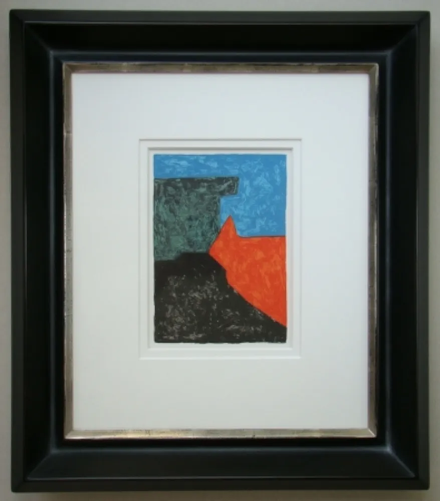 Litografia Poliakoff - Composition noire, rouge, bleue et verte
