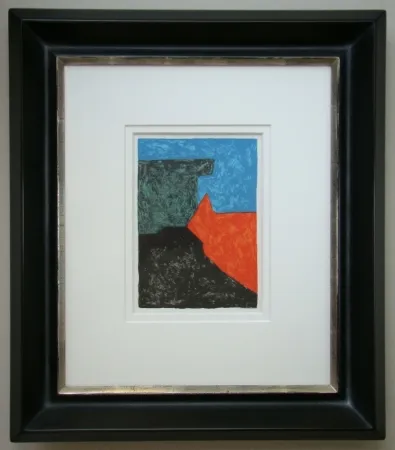 Litografia Poliakoff - Composition noire, rouge, bleue et verte