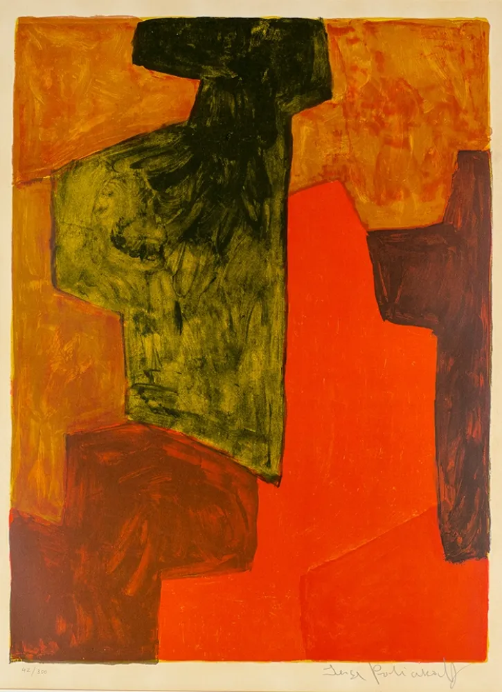 Non Tecnico Poliakoff - Composition orange et verte