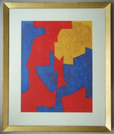 Litografia Poliakoff - Composition rouge, bleue et jaune