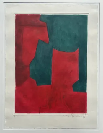 Incisione Poliakoff - Composition Rouge et Verte