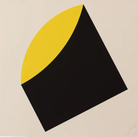Litografia Polk Smith - BLACK-YELLOW - EXACTA FROM CONSTRUCTIVISM TO SYSTEMATIC ART 1918-1985