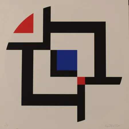 Litografia Polk Smith - DIAGONAL PASSAGE 120 - EXACTA FROM CONSTRUCTIVISM TO SYSTEMATIC ART 1918-1985