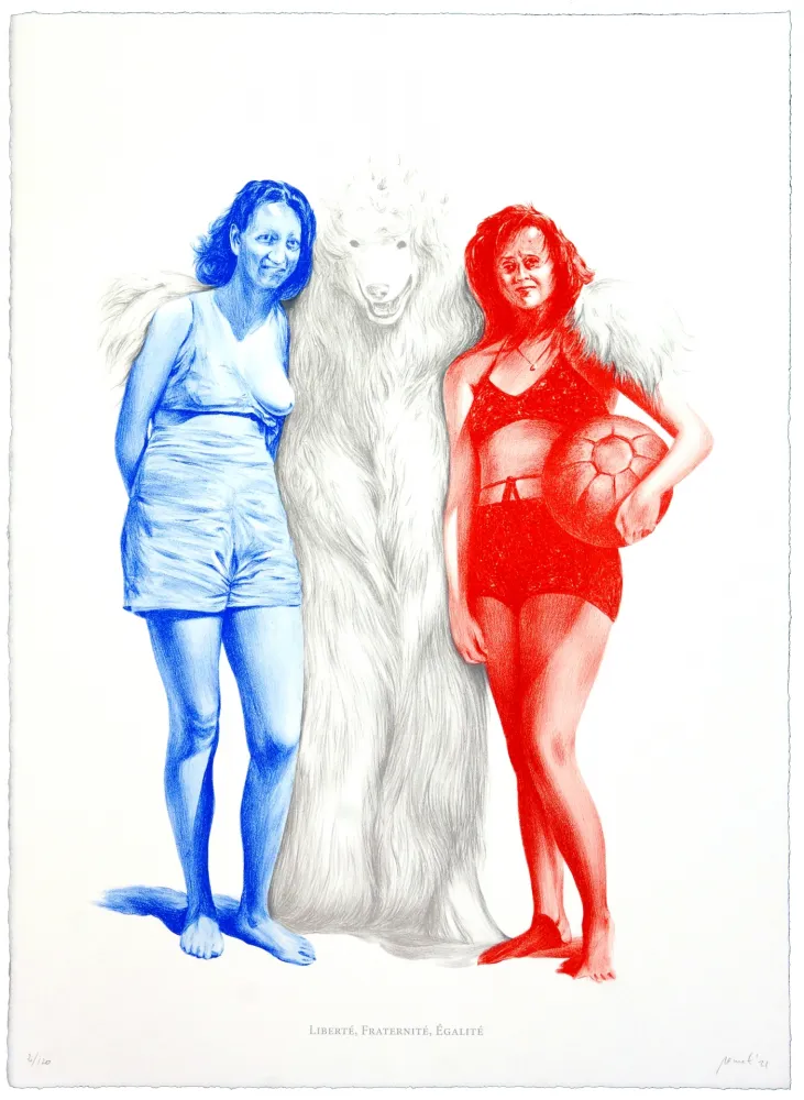 Litografia Pomet - Liberté, Fraternité, Égalité