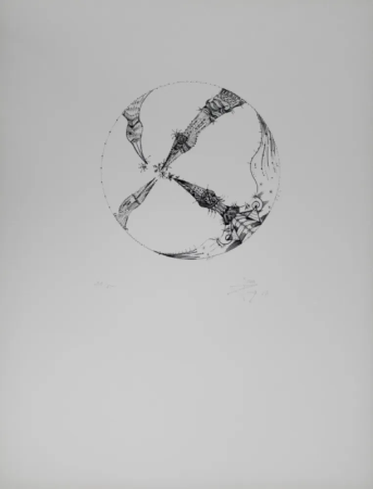 Litografia Ponç - 4 pájaros (4 Birds)