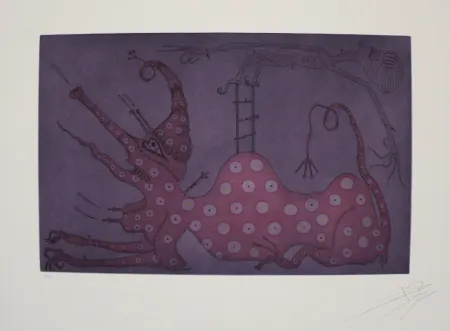 Acquaforte E Acquatinta Ponç - Esfinx acrobática / Acrobatic Sphinx