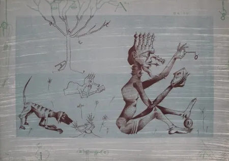 Litografia Ponç - Gos-1 / Dog-1