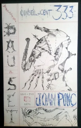 Manifesti Ponç - Joan Ponç Dau al Set 1974