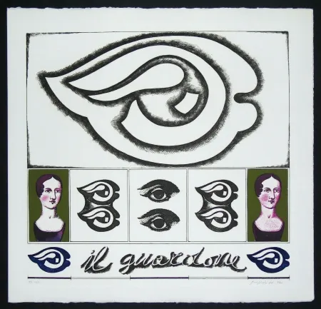 Incisione Pozzati - Il guardone