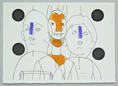 Incisione Pozzati - Il pittore è il burattinaio