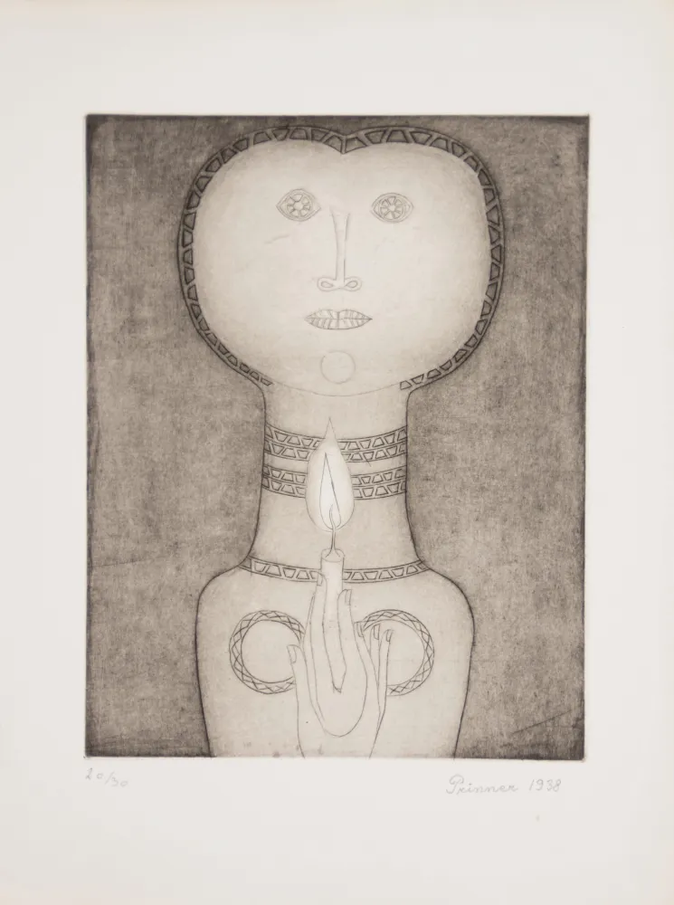 Acquaforte Prinner - Femme à la Bougie.