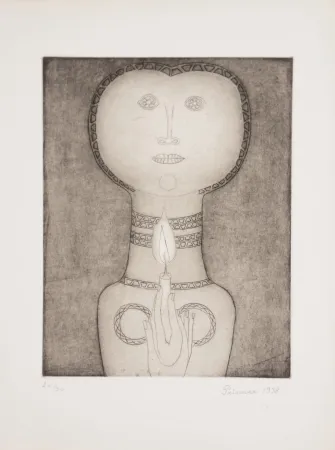 Acquaforte Prinner - Femme à la Bougie.