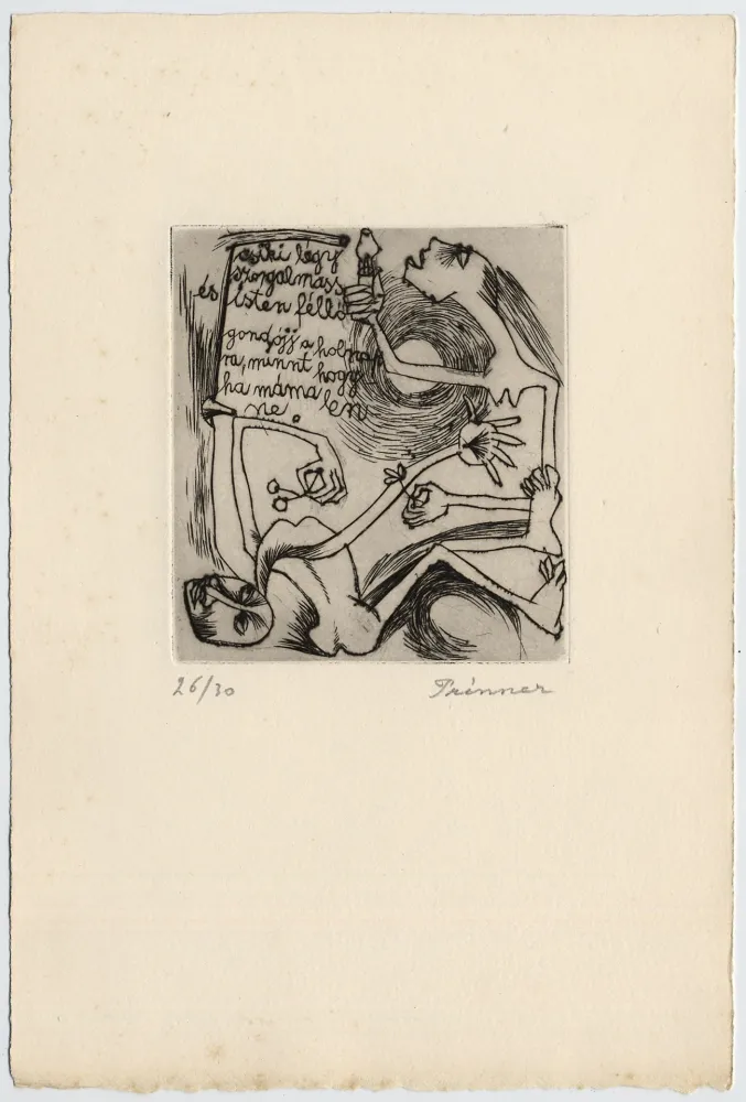 Acquaforte Prinner - FEMME À LA BOUGIE (1938)