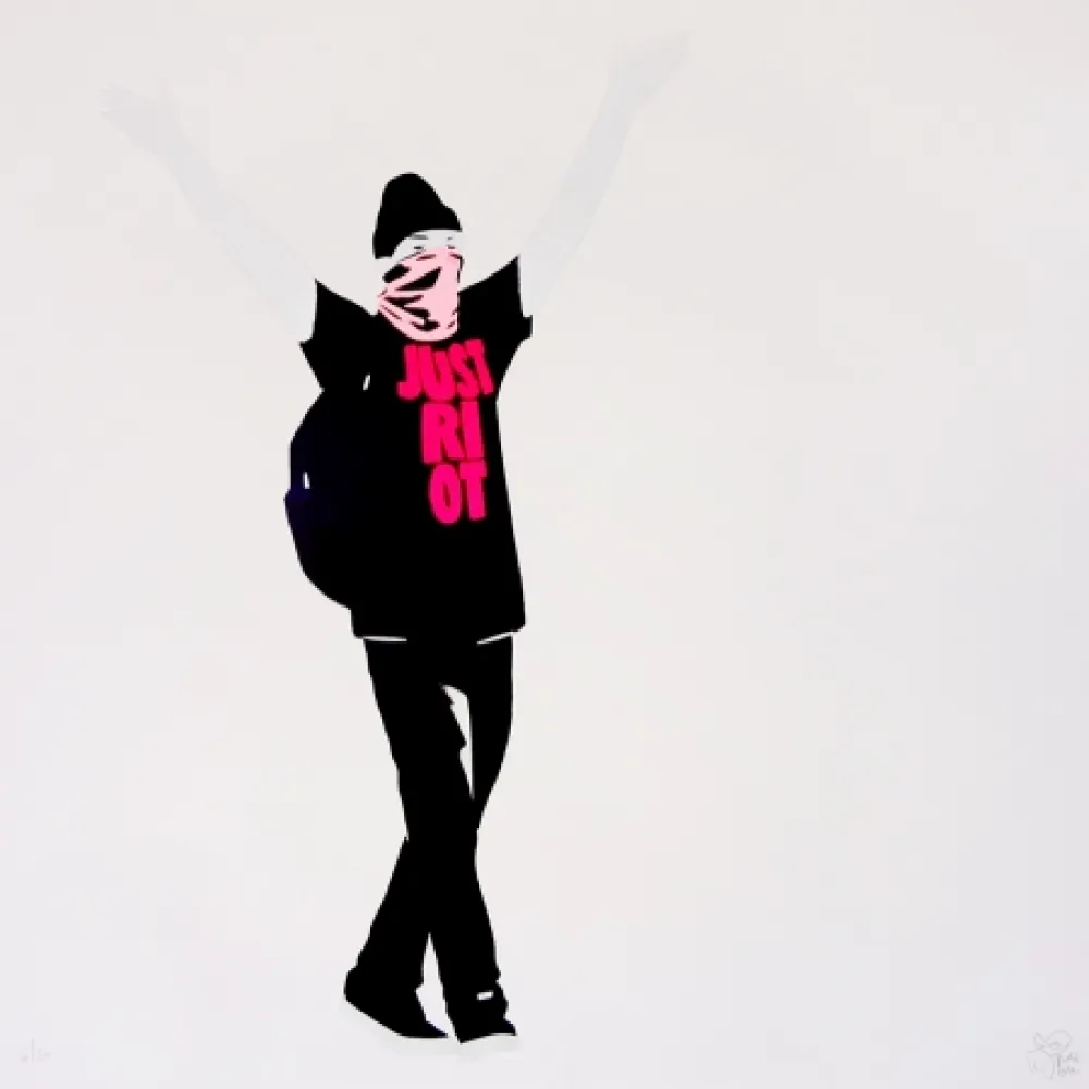 Serigrafia Pure Evil - Just Riot (Flouro pink)