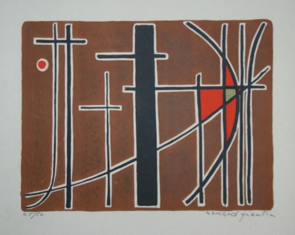 Litografia Quentin - Composition, 1956