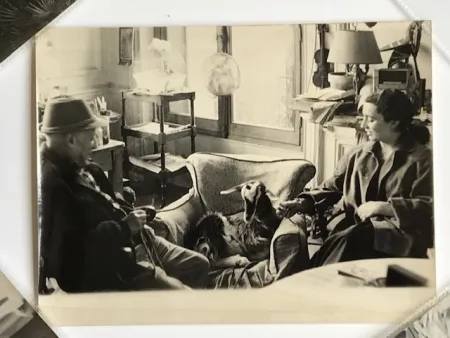 Fotografie Quinn - Picasso , Jacqueline Roque et la chèvre 