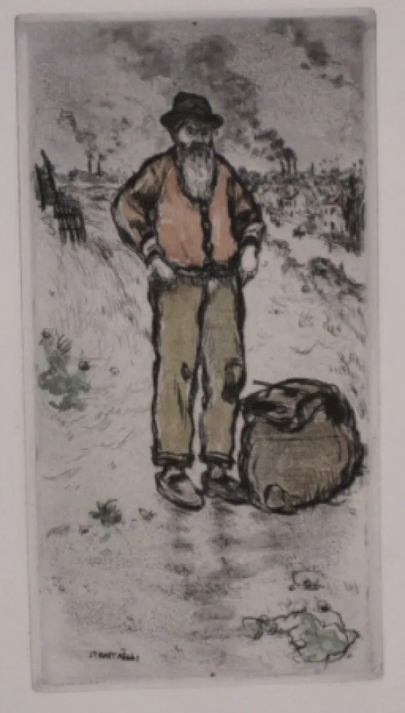 Acquaforte E Acquatinta Raffaelli - Le chiffonnier / The Ragman