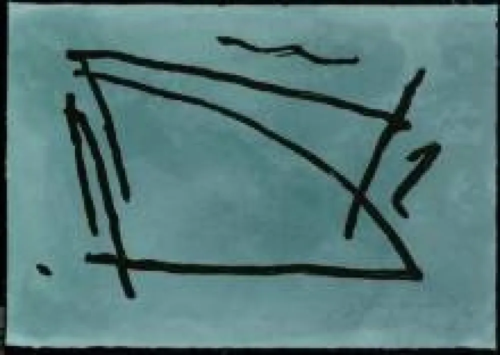 Acquatinta Ràfols Casamada - El passeig del poeta / The Poet's Walk