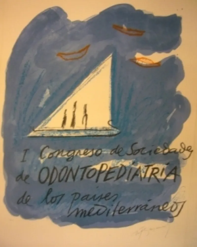Litografia Ràfols Casamada - I Congreso de Sociedada de ODONTOPEDIATRIA
