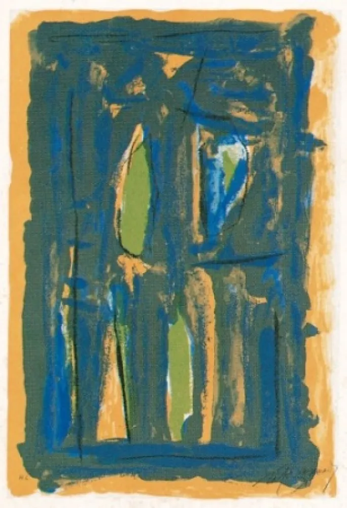 Litografia Ràfols Casamada - La tardor-1