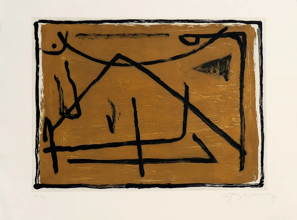 Incisione Ràfols Casamada - Los elementos III. Tierra