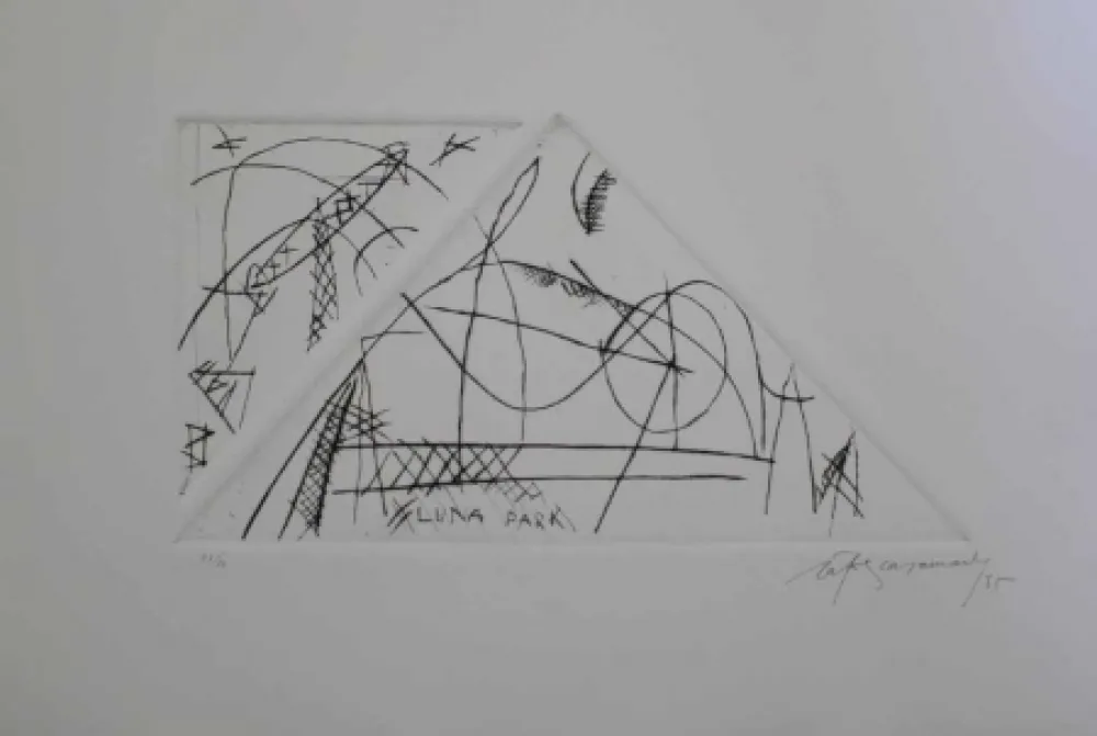 Incisione Ràfols Casamada - Luna Park 1