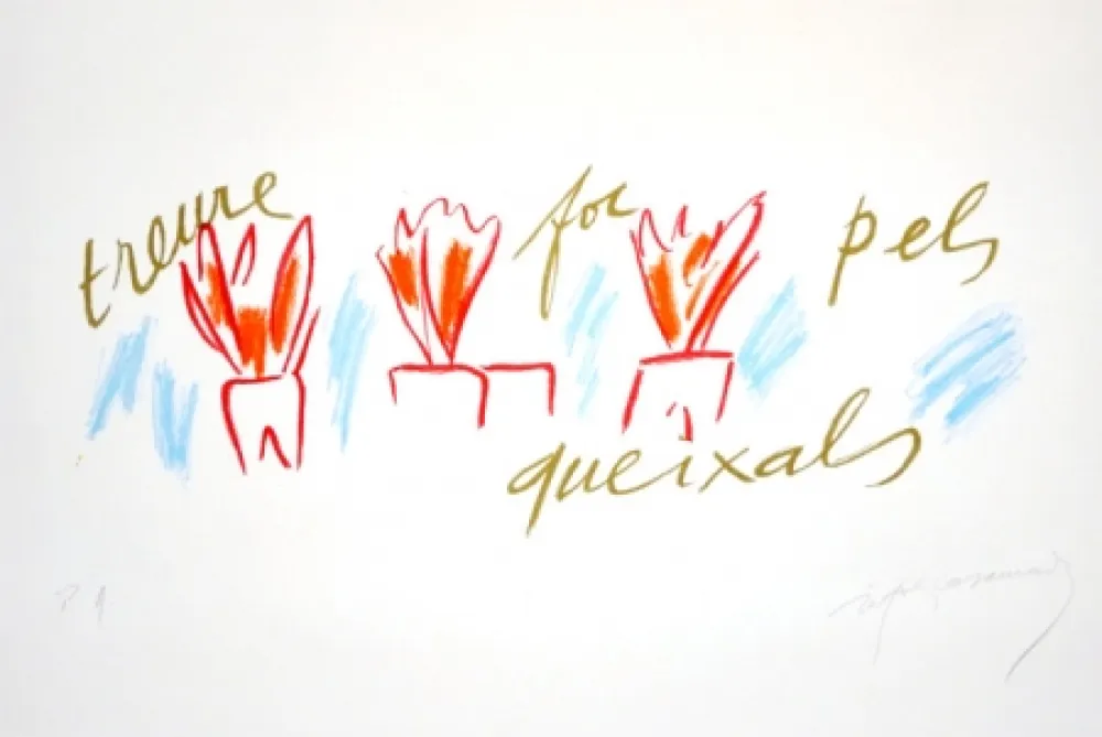 Linoincisione Ràfols Casamada - Treure Foc Pels Queixals