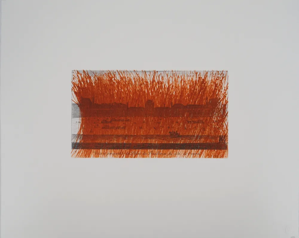 Incisione Rainer - Paris, Louvre et Jardin des Tuileries