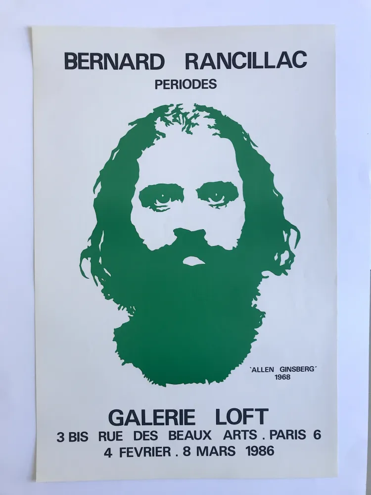 Manifesti Rancillac - Allen Ginsberg / Galerie Loft