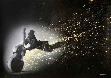 Litografia Random - Blowing in the wind (black hand finished XL)