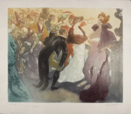 Acquaforte E Acquatinta Ranft - Le bal masqué, 1899