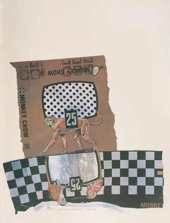 Serigrafia Rauschenberg - Monkey Chow, from Chow Bags