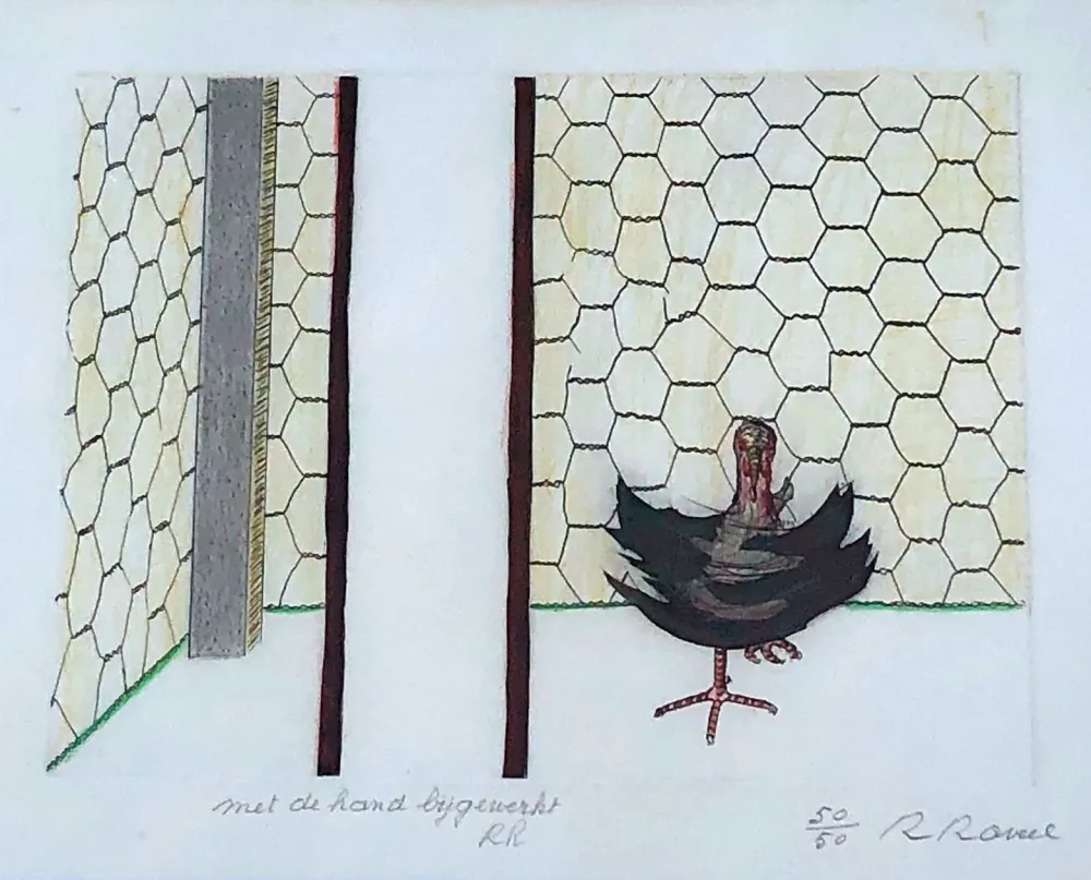 Incisione Raveel - Gekooid maar niet onderworpen